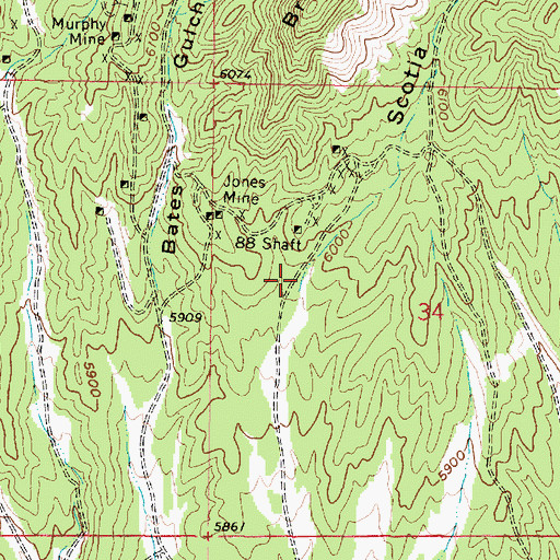 Topographic Map of Scotia Gulch, UT