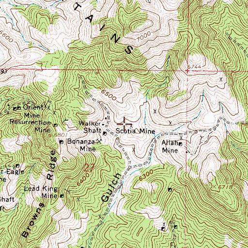 Topographic Map of Scotia Mine, UT