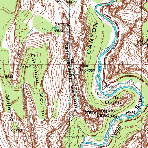 Topographic Map of Scout Lookout, UT