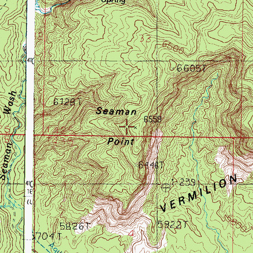 Topographic Map of Seaman Point, UT