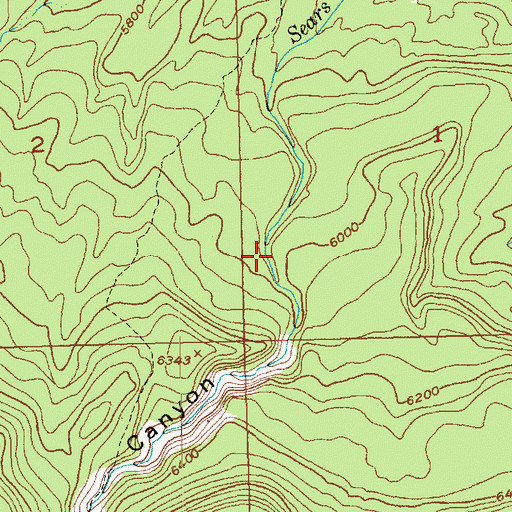 Topographic Map of Sears Canyon, UT