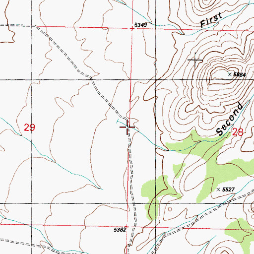 Topographic Map of Second Canyon, UT