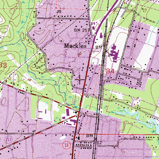Topographic Map of Saraland Church of God, AL