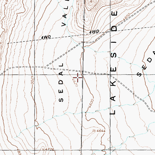 Topographic Map of Sedal Valley, UT