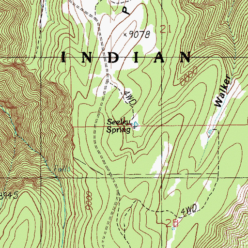 Topographic Map of Seeley Spring, UT