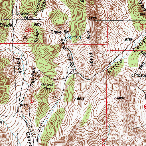 Topographic Map of Seep Canyon, UT