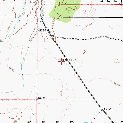 Topographic Map of Seep Flat, UT