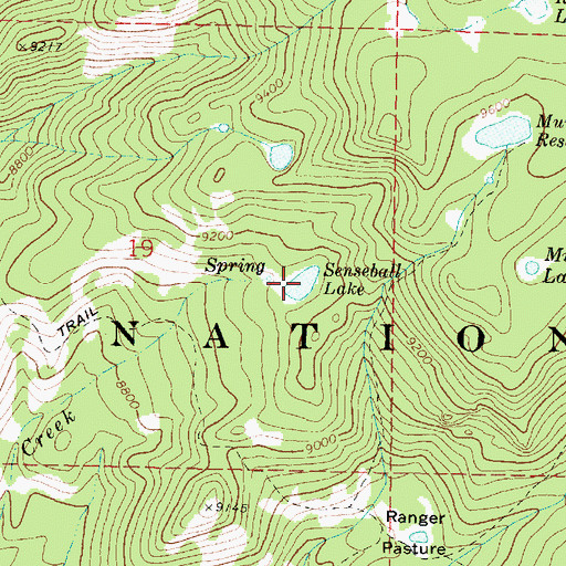 Topographic Map of Senseball Lake, UT