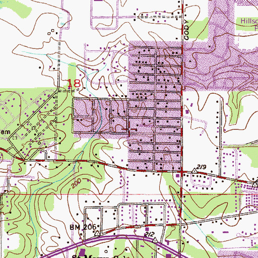Topographic Map of Truelight Church of God in Christ, AL