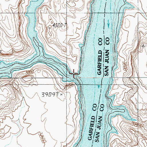 Topographic Map of Sevenmile Creek, UT