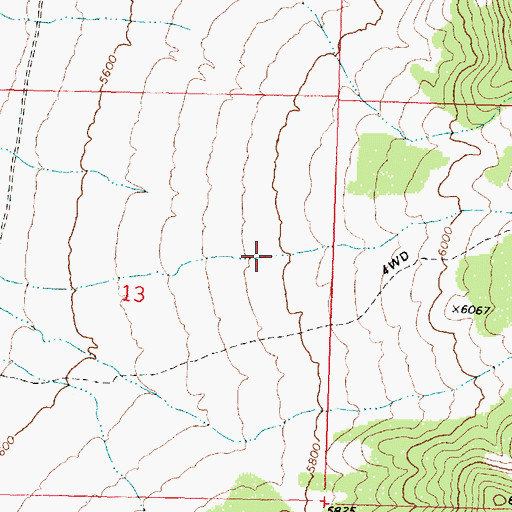 Topographic Map of Sevy Canyon, UT