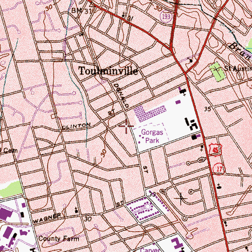 Topographic Map of Church of God House of Deliverance, AL