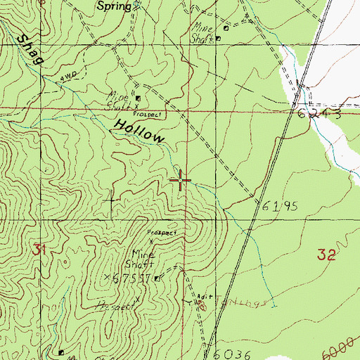 Topographic Map of Shag Hollow, UT