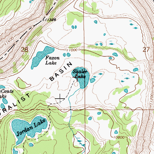 Topographic Map of Shaler Lake, UT