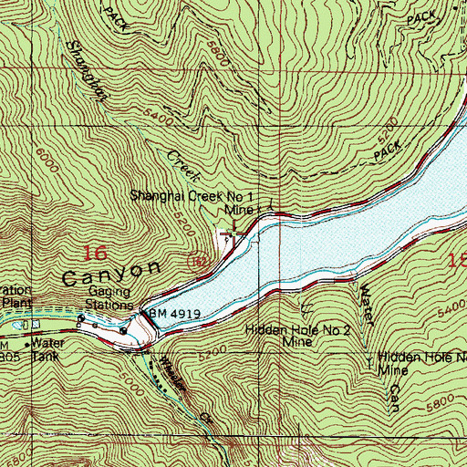 Topographic Map of Shanghai Creek, UT