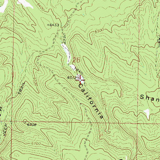 Topographic Map of Shannon Hollow, UT