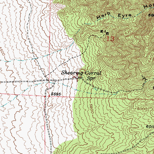 Topographic Map of Shearing Corral Spring, UT