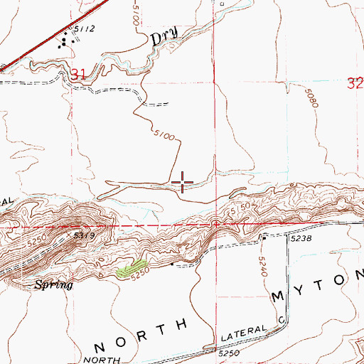 Topographic Map of Sheehan Lateral, UT