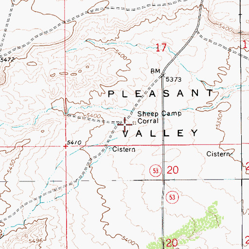 Topographic Map of Sheep Camp Corral, UT
