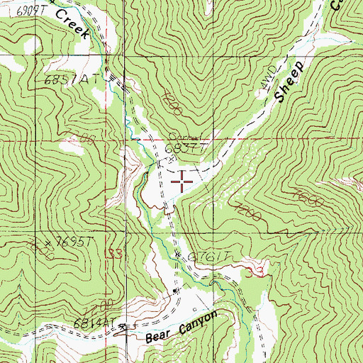 Topographic Map of Sheep Canyon, UT