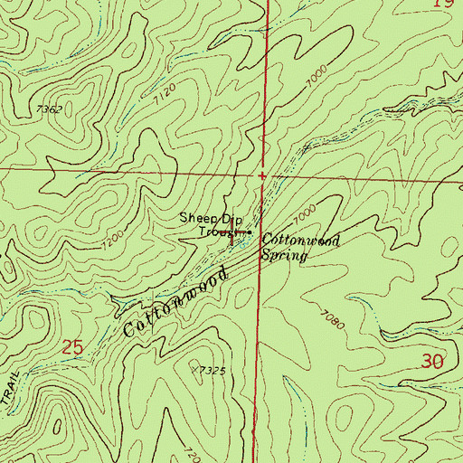 Topographic Map of Sheep Dip Trough, UT