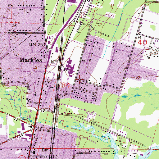 Topographic Map of Church of God Pentecostal, AL