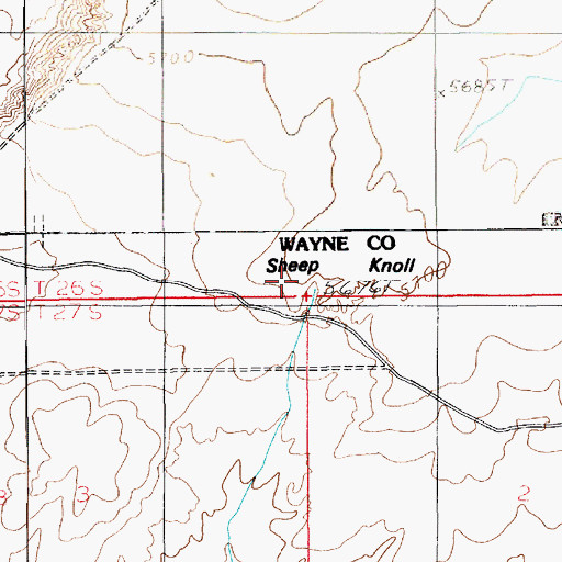 Topographic Map of Sheep Knoll, UT