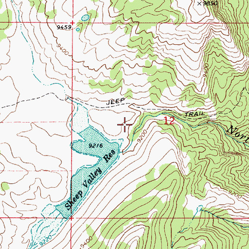 Topographic Map of Sheep Valley, UT