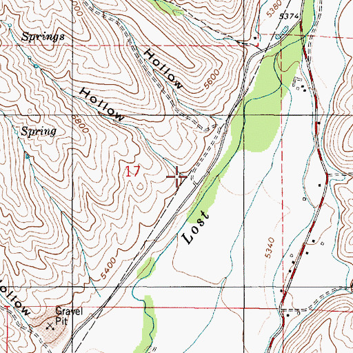 Topographic Map of Shells Hollow, UT