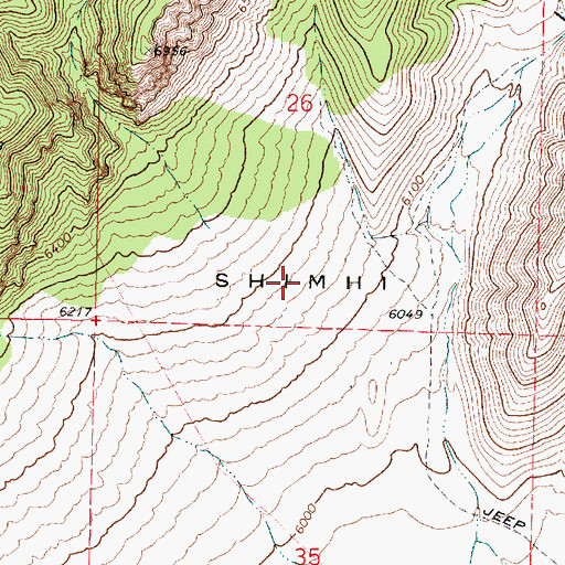 Topographic Map of Shimhi, UT