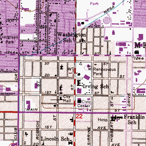 Topographic Map of Centennial Center, AZ