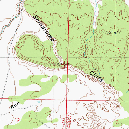 Topographic Map of Shinarump Cliffs, UT