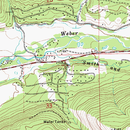 Topographic Map of Shingle Mill Creek, UT
