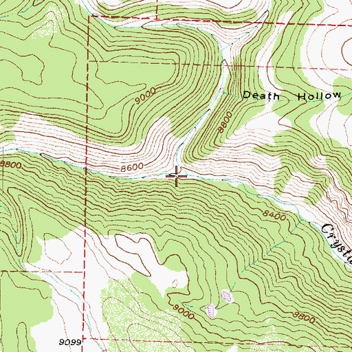 Topographic Map of Shiver Creek, UT