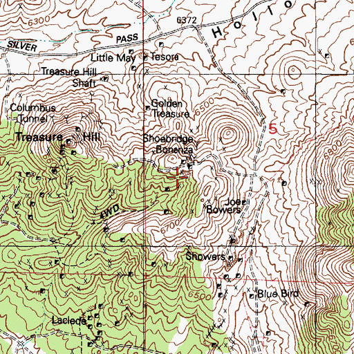 Topographic Map of Shoebridge Bonanza, UT