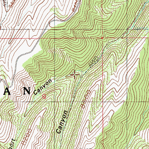 Topographic Map of Short Canyon, UT