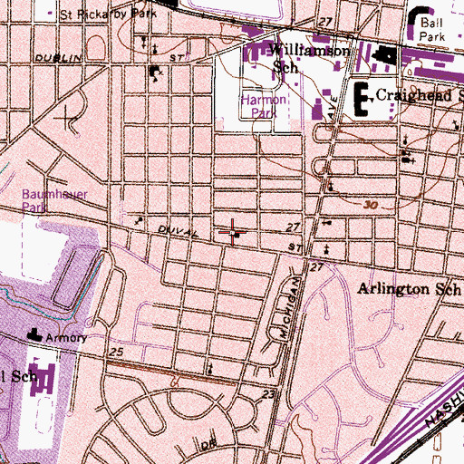 Topographic Map of Church of God Pentecostal, AL