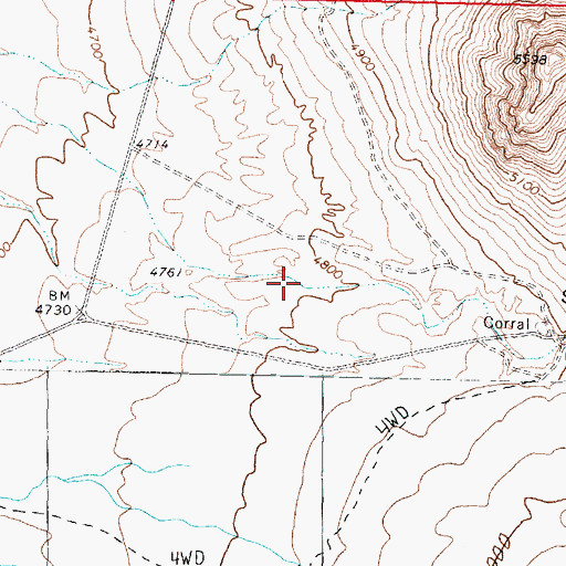 Topographic Map of Shorts Valley, UT