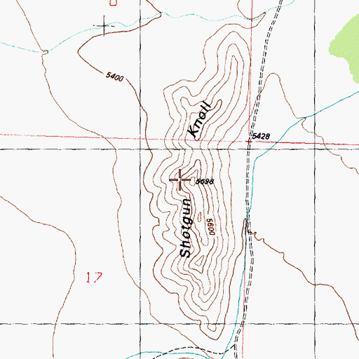 Topographic Map of Shotgun Knoll, UT