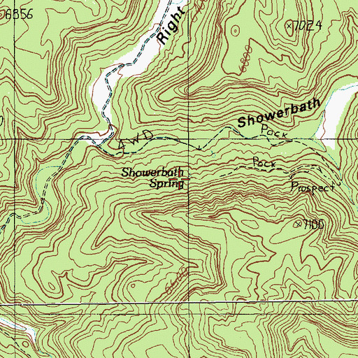 Topographic Map of Showerbath Spring, UT