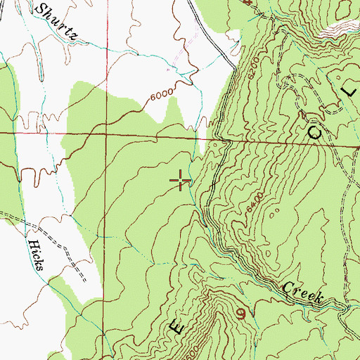 Topographic Map of Shirts Canyon, UT