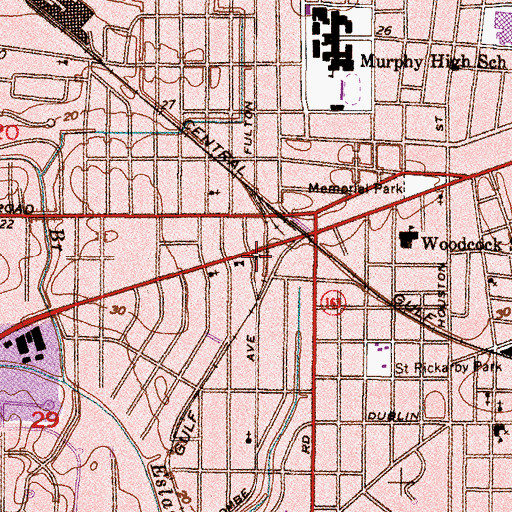Topographic Map of Little Flower Church, AL