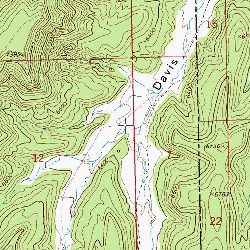 Topographic Map of Side Canyon, UT