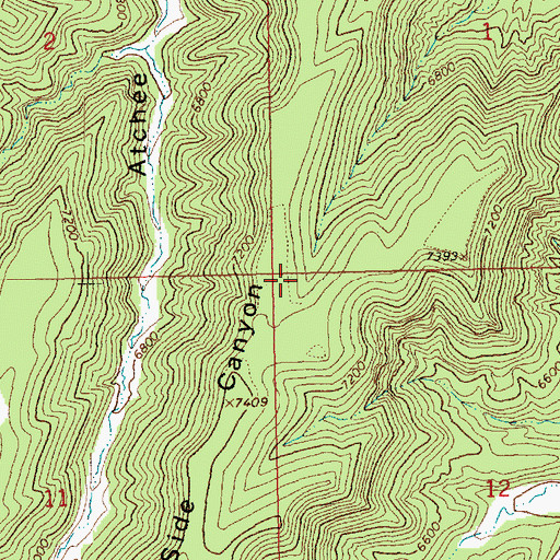 Topographic Map of Side Canyon Ridge, UT