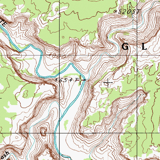 Topographic Map of Silver Falls Creek, UT