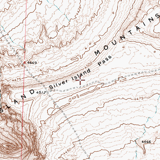 Topographic Map of Silver Island Pass, UT