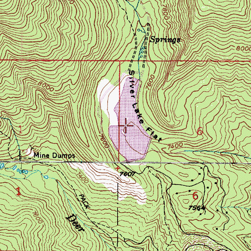 Topographic Map of Silver Lake Flat, UT