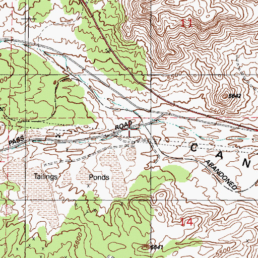 Topographic Map of Silver Pass Canyon, UT