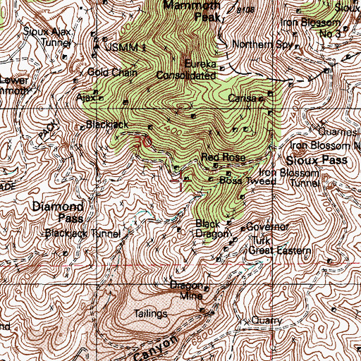 Topographic Map of Silver Spar, UT