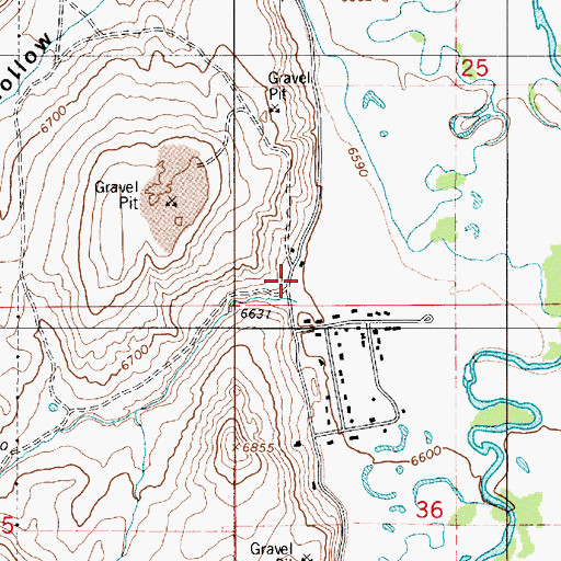 Topographic Map of Sims Canyon, UT
